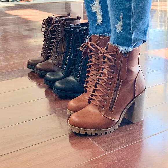 Tan combat booties - Picture 8 of 8